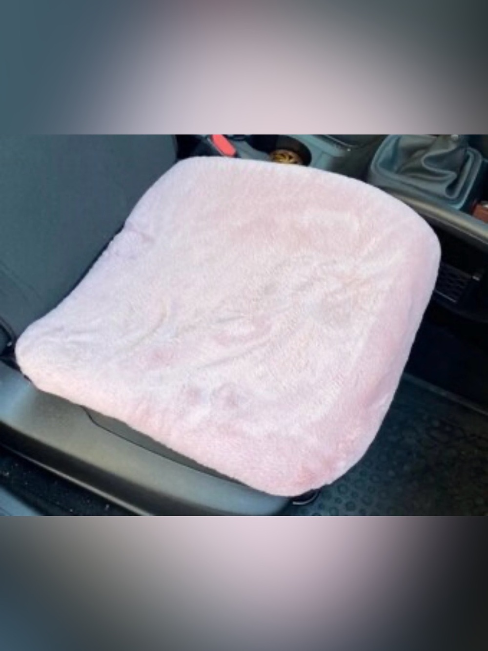 💅🏻 NWT Amazon Plush Light Pink Car Seat Cushion Cover 💅🏻